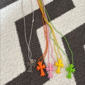 & Other Stories Silver and Orange Starburst Jewelry